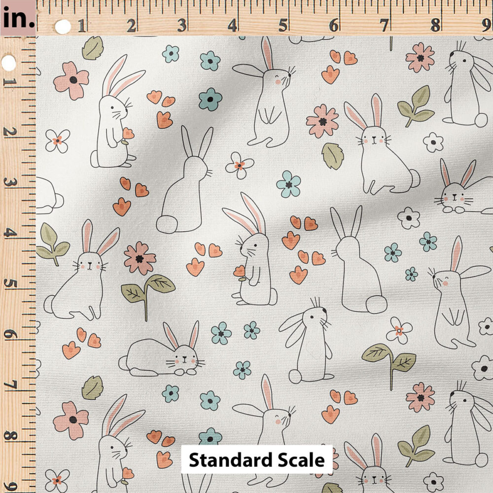 Ruler Scale for Bunnies and Flowers (Neutral) by Hey Cute Design